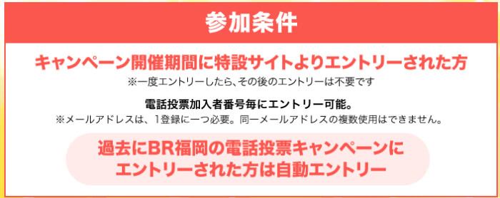 キャンペーンの参加条件がこちら